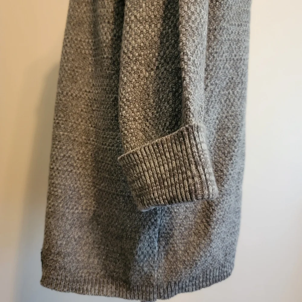 Marled Cardigan Sweater Petite‎ XL Knit Shawl Cottagecore Granny Brown Warm